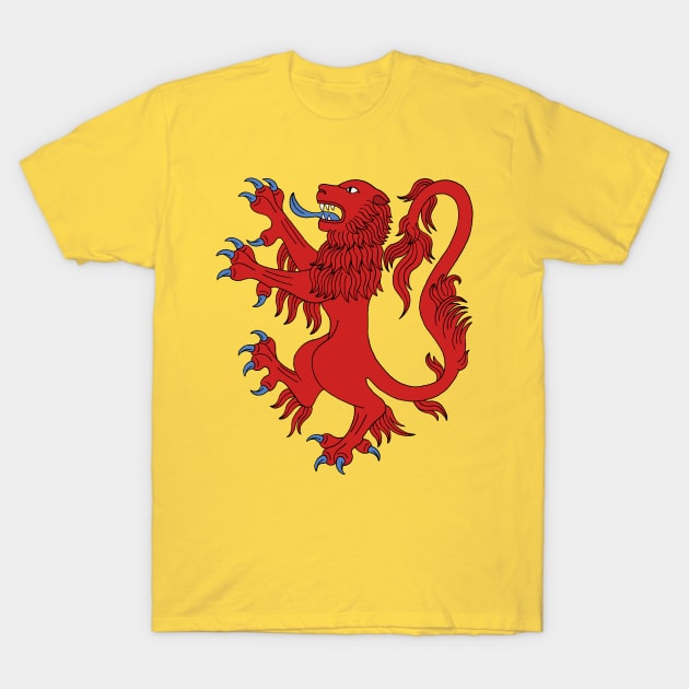 Lion Rampant Gules T-Shirt by AzureLionProductions